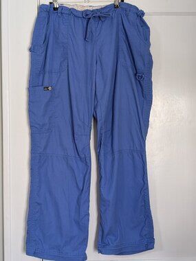 Koi by Kathy Peterson Lindsey Cargo Scrub Pants Women's XL Blue Style 701